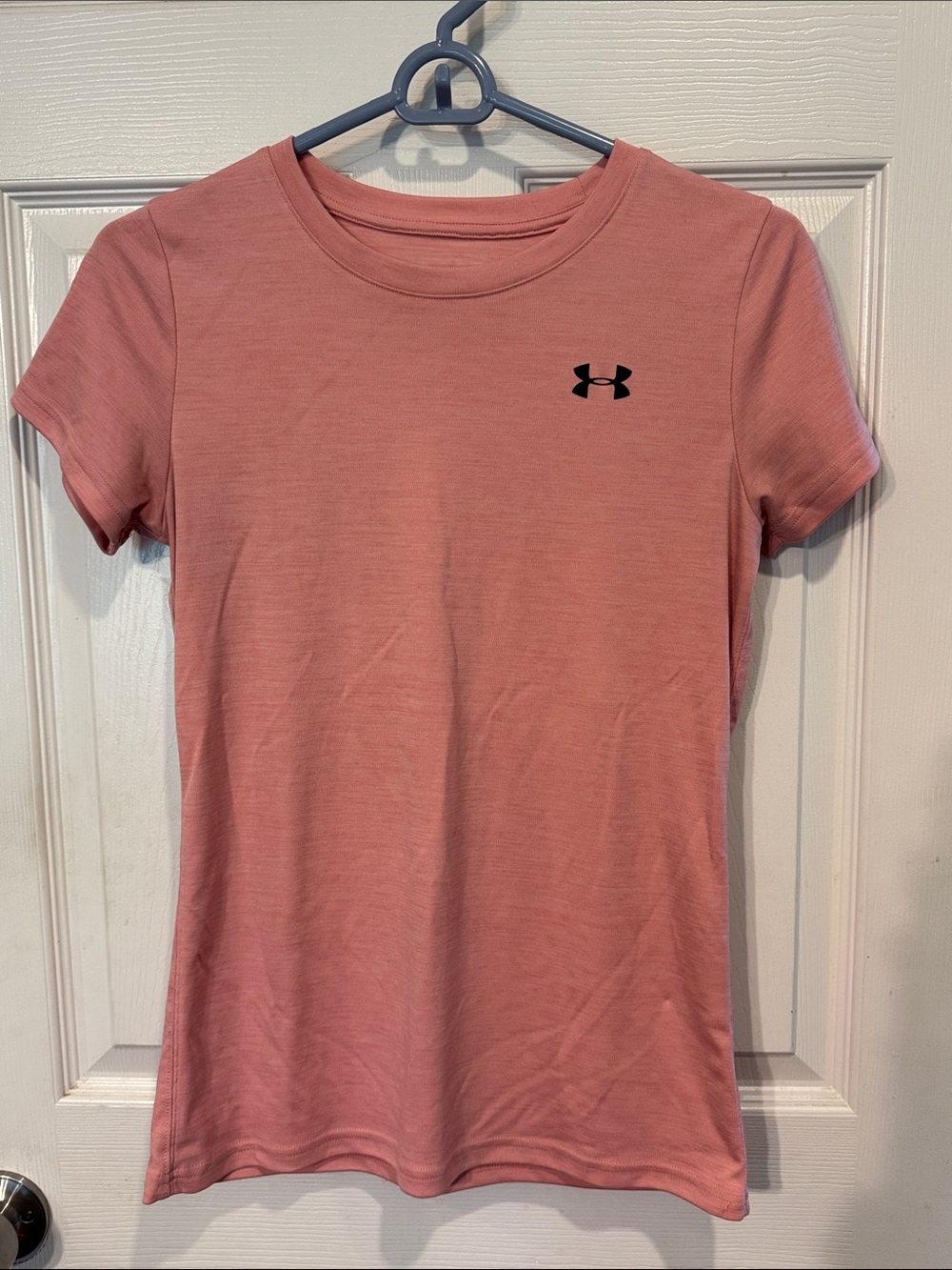 Under Armour Women's Short Sleeve Tee - Rose Pink with Black Logo